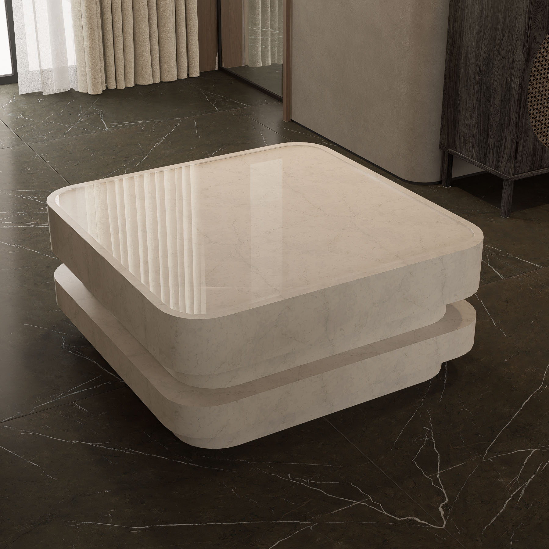 Table 007-3 _ Fillet _ Top Glass _ Rendered _ Small